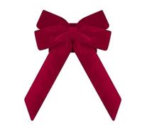 Générique Christmas Bow Chair Sashes 2 Pack Red Ribbon Decorative Ties | Pre-tied Red Fabric Bows With Long Ribbon Tails To Instantly Dress Up Chairs. Great For Weddings, Holiday Events, And Birthda