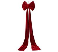 Générique Christmas Bows - 15.75x31.5 inches Giant Christmas Decor Tie, Giant Tree Bow Decor, Staircase Backdrop Ribbons | for Outdoor Indoor Fence Front Home Holiday Fall Valentine Accessory