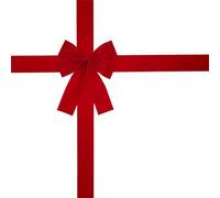 Générique Christmas Bows Decor - Red Ribbon Set | Elegant Red Christmas Bows Decoration Set, Perfect for Tree, Wreath, Garland, Gift, Or Holiday Home, Office, and Party Decor