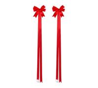Générique Christmas Cabinet Bow - Christmas Cabinet Door Ribbon Bow, Reusable Party Decorations, Red Cabinett Bows for Kitchen, Doors Entryways Walls Fences Trees Car Wreaths Tabletop and Craft