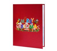 Générique Christmas Cards - Merry Christmas Cards | 3D Holiday Greeting Carrds With Music And Light | Tabletop Decor For Birthday Graduation Classroom School Family Greetings
