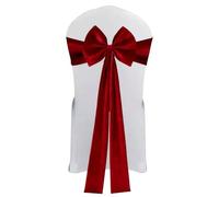 Générique Christmas Chair Decorations - Velvet Bow Party Chair Sashes Seat Tie | 110x30cm Holiday Satin Style Covers, 200g Weight, Perfect for Wedding Birthday Event Banquet Home Office Dining Room