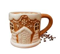 Générique Christmas Coffee Mug - Gingerbread House Resin Tea Cup, Festive Drink Container For Hot Chocolate, Juice & Beverages, Holiday-Themed Gift For Home, Office, Or Party Décor