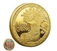 Générique Christmas Commémorative Coin - Santa Claus Silver Plaqué Défi Commémoratif, Christmas Commémorative, Santa's Wishing Coin - Commémorativve Coins Saanta Claus Elk Collectible Art