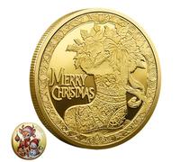 Générique Christmas Commémorative Coin - Santa Claus Silver Plaqué Défi Commémoratif, Christmas Commémorative, Santa's Wishing Coin - Commémorativve Coins Saanta Claus Elk Collectible Art