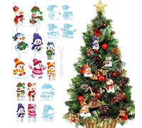 Générique Christmas Crafts for Adults - 2D DIY Pendant Craft Kit with Stickers, Creative Ornament Making Set for Christmas Tree Decoration, Perfect for Family Holiday Fun and Festive Home Décor