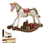 Générique Christmas Decorations Hobby Horse Ornaments Party Favor Supplies | Christmas Decorati0ns Rocking Horse | Chriistmas Rocking H0rse Resin Table Decorations |