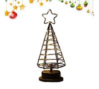 Générique Christmas Decorations - Star-Topped Bedside Night Light for Christmas Celebration, Mini LED Desk Lamp with Cozy Glow, Home Decor for Bedroom, Living Room, Holiday Party