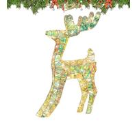 Générique Christmas Deer Decor | 18x7x35cm Festive 2D Acrylic Light - Easy to Install Outdoor Lighted Deer Family Seasonal Décor,for Holiday Tradition Celebration Cheer Family Party Festival Fun