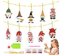 Générique Christmas Diamond Art Painting Ornements, Diamond Art Painting Kindchain | Tags-cadeaux de DIámond Dot, porte-clés suspendus suspendus pour filles adultes, Noël kits artisanaux artisanaux