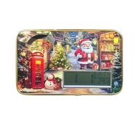 Générique Christmas Digital LED Alarm Clock, Santa Desktop Design, Red PVC, 18x10cm, Silent, Holiday Theme, Decorative Display for Home Office Bedroom