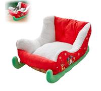 Générique Christmas Dog Bed, Interesting Red Christmas Cat Dog Bed, Cat Sleigh Bed, Christmas Cat Bed, Dog Sleigh Bed, Christmas Pet Bed, Christmas Sleigh Pet Bed (1Pcs)
