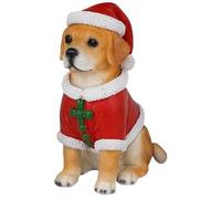Générique Christmas Dog Figurines for Decoration, Holiday Party Supplies for Offices, Cute Resin Christmas Figurine, Dormitory School Room Apartment Birthday Thanksgiving Party