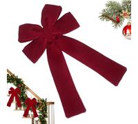 Générique Christmas Door Bows - 54cm Velvet Ribbon, Holiday Tree Topper | Christmas Tree Topper for Front Door Holiday Birthday Outdoor Garage Fireplace Wall Fence Cabinet Window