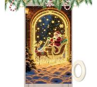 Générique Christmas Door Cover - Christmas Door Banner | 70x35 inch Fluorescence Holiday Sign for Porch Farmhouse Indoor Outdoor Home| Christmass Front Doors Decoration Covers