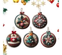 Générique Christmas Embroidery Kit | DIY Set with Easy Instructions | Handmade Tree Decoration for Embroideryy Decorating Holiday Halloween Winter Women Men Adults Beginner