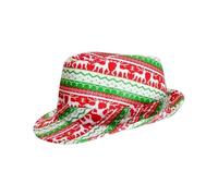 Générique Christmas Fedora Hats For Men | Festive Snowflake Pattern Foldable Headwear | Soft Christmas Fedora Hat | For Family Men Women Teens Party Winner Holiday Indoor Outdoor