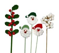 Générique Christmas Flower | Artificial Poinsettia Picks | Christmass Flowers Red Poinsettiia Bouquets with Leaves and Berries | Floral Centerpiece for Home, Office, Shelf