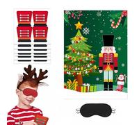 Générique Christmas Games, Interactive Pin The Hat Party Activity for Family Fun Or Holiday Gatherings, Festive Carnival Game Decorations for Home Birthday Or Christmas Celebration Entertainment