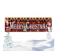 Générique Christmas Garage Door Cover - Snowman Santa Party Decorations | Large Red Merry Christmas Backdrop, Outdoor Garden Yard Patio Porch Winter Garage Front Door Home Farmhouse Photography