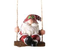 Générique Christmas GNOME Figurine - Resin Swing Statue for Yard Decor | Hanging Ornament for Tree Patio Balcony Courtyard Garden Lawn Window Holiday Decoration, Festive Home Sculpture