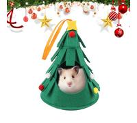 Générique Christmas Hamster Bed, Cozy Small Animal Hideaway, Guinea Pig Christmas Bed, Warm Christmas Pet Bed, Guinea Hideaway, Hamster Christmas Toys, Christmas Animal Beds for Guinea and Birds
