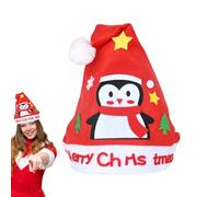 Générique Christmas Hat Crafting Kit - Handmade Non Woven Cartoon Cap Making | Gift Santa Hat Set Costume Party For Girl Kids Easter Preschool Children Nursery Kindergarten