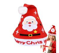 Générique Christmas Hat Crafting Kit - Handmade Non Woven Cartoon Cap Making | Gift Santa Hat Set Costume Party For Girl Kids Easter Preschool Children Nursery Kindergarten