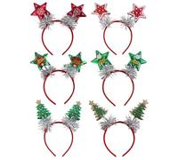 Générique Christmas Headband Set, 6 Piece Felt Headpieces, 8.87 Inches Headwear with Festive Designs, Soft Felt Material, Photo Booth Costume Accessory, Kids Teens Adults Usage