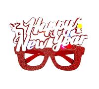 Générique Christmas LED Glasses Frame - Happy New Years Flashing Light Up Glass, Christmas Light Up Flashing Party Glasses, LED Glitter Christmass Party Sunglasses