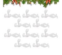 Générique Christmas Light Clips, 10-Piece String Light Hooks 3.94x1.97x1.97 inches, No-Damage Cord Organizer, Roof & Railing Mounting, Perfect for Trees, Fences, Shingles, Halloween & Garden Decor