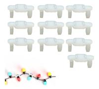 Générique Christmas Light Clips, Outdoor Magnetic Hooks, 1.57x0.79x0.79 Inches String Light Clip, 10 Pack Set, Compact Seasonal Lighting Hook, Compatible with C7 and C9 Holiday Lights Sockets