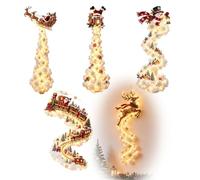Générique Christmas Magic Trail Wall Light - LED Cascading Wall Decor | Festive LED Hanging Decor,Warm White 3D Space Saving,Sparkling Snow Effect Seasonal Ambiance for Train Nativity Setups