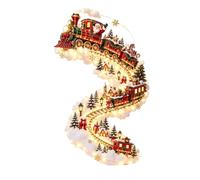Générique Christmas Magic Trail Wall Light - LED Cascading Wall Decor | Festive LED Hanging Decor,Warm White 3D Space Saving,Sparkling Snow Effect Seasonal Ambiance for Train Nativity Setups