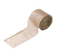 Générique Christmas Mesh Ribbon, Gold Holiday Ribbon, Christmas Wired Garland, Linen Wire Blend Adds Structured Shaping for Wreath Wrapping Stairs Décor, Festive Craft for Seasonal Home Crafting