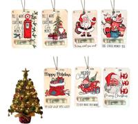 Générique Christmas Money Holders for Cash,Handcrafted Wooden Money Holders Gift,Christmas Card Booklet (7pc)