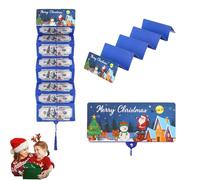 Générique Christmas Money or Gift Card Holder with 10 Slots Surprise Christmas Xmas Gift Card Holder, Xmas Money Cards with Envelopes, for Santa Cash Supplies (Blue-2)