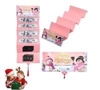 Générique Christmas Money or Gift Card Holder with 10 Slots Surprise Christmas Xmas Gift Card Holder, Xmas Money Cards with Envelopes, for Santa Cash Supplies (Pink)