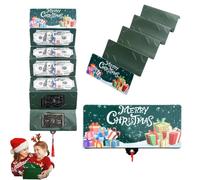 Générique Christmas Money or Gift Card Holder with 10 Slots Surprise Christmas Xmas Gift Card Holder, Xmas Money Cards with Envelopes, for Santa Cash Supplies (Green-2)
