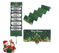 Générique Christmas Money or Gift Card Holder with 10 Slots Surprise Christmas Xmas Gift Card Holder, Xmas Money Cards with Envelopes, for Santa Cash Supplies (Green)