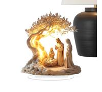 Générique Christmas Nativity Acrylic Flat Statue | Acrylic Desk Sign Decor,Tabletop 2D Centerpiece for Living Room Bedroom Bedside Study Room Bookshelf Dorm Housewarming