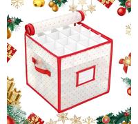 Générique Christmas Ornament Storage | Conteneur à Poignées Renforcées pour Boules de Décoration | Bacs De Rangement Pour Noël,pour Emballage de Babioles, Bijoux, Bonbons, Jouets et Fournitures lors