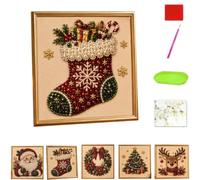 Générique Christmas Pearl Diamond Painting Art Kit with Frame，A