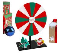 Générique Christmas Prize Wheel, Game Spinner Stand, 7.09x9.84in Erasable Board Game, Authentic Colorful Design, Easy Spin Mechanism for Party, Carnival Events, Classroom, Trade, Show, Home