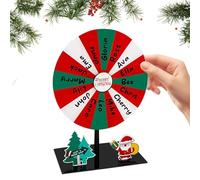 Générique Christmas Prize Wheel, Game Spinner Wheel for Prizes with Stand, Acrylic Erasable Board Games for Christmas Party, Carnivals, Events, Trade Shows, Home Education, Classroom, 18x25x19.9 Cm