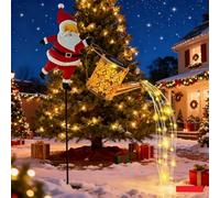 Générique Christmas Solar Kettle Lights Garden Lawn Decorative Lights,Santa Solar Kettle Light,Solars Christmas Pathway Light Outdoor,Waterproof Xmas Decor Lamp for Gardens Lawn Patio (1Pcs Warm)