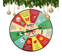Générique Christmas Spinner Wheel - Festive Party Activity Game, Colorful Design for Prizes and Gift Exchange, Fun for Family, Coworkers, Adults, Boys, Girls, for Holiday Gatherings and Christmas