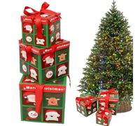 Générique Christmas Stacking Boxes - Christmas Nesting Boxes Set, Stackable Christmass Box, Classic Festive Storage, Christmass Nesting Empty Box For Bedroom Dining Room Room Yard Candies Toys Books
