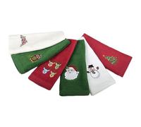 Générique Christmas Towels - Decorative Embroidery Bath Holiday Design for Festive Decor, Cute Washcloths with Soft Fabric, Hand Towels for Kids Home Indoor Restroom School Kitchen 3 Colores
