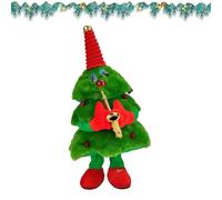 Générique Christmas Tree - 14.96 inch Wiggle Stuffed Tree for Holiday Fun, Party Entertainment with Interactive Music Function, Animated Toy for Desktop Kids Adults, Plush Green, Gift Box Packaging